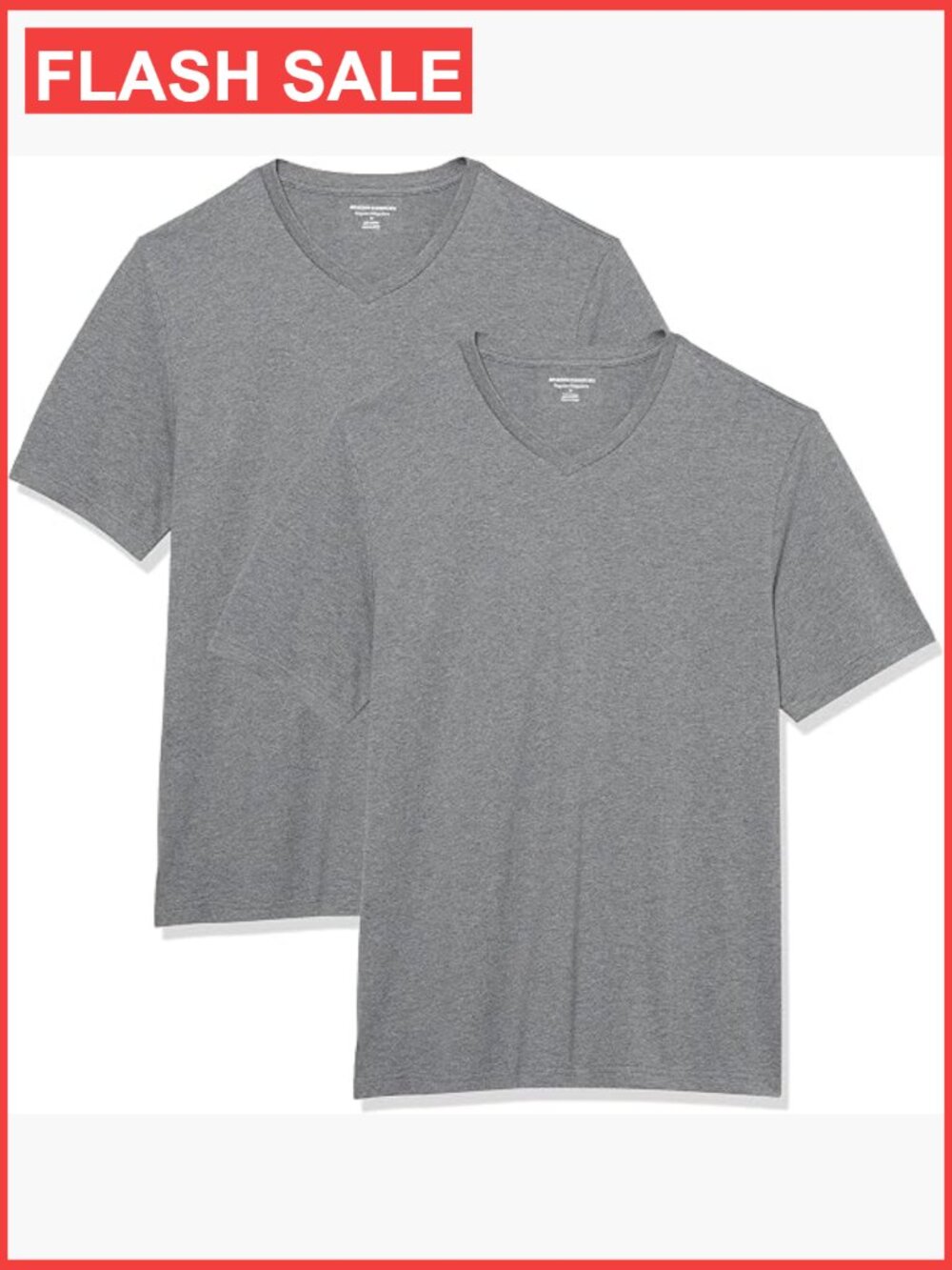 Men's Cotton Short-Sleeve V-Neck T-Shirts 2-Pack Regular Fit Casual Tees